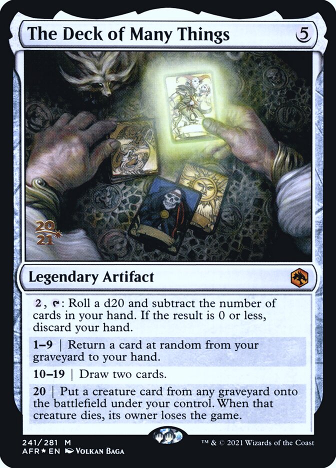 The Deck of Many Things card front