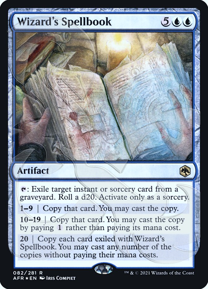 Wizard's Spellbook card front