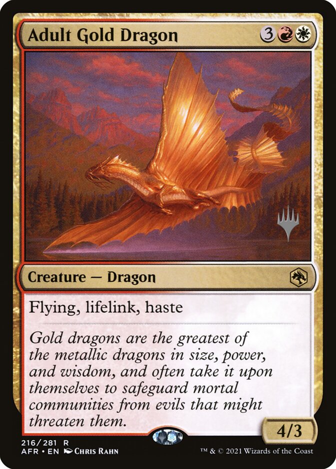 Adult Gold Dragon card front