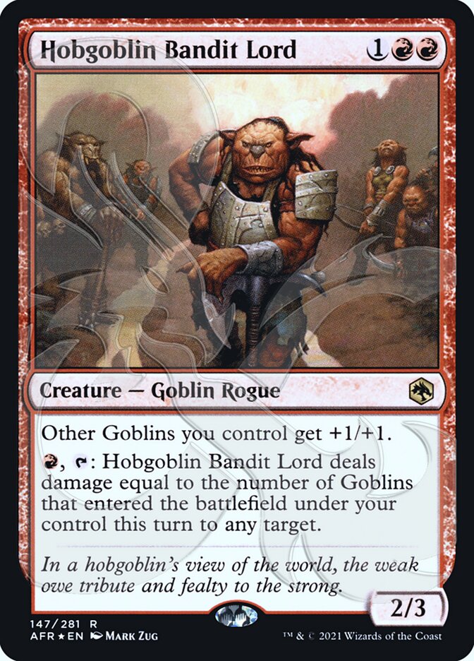 Hobgoblin Bandit Lord card front