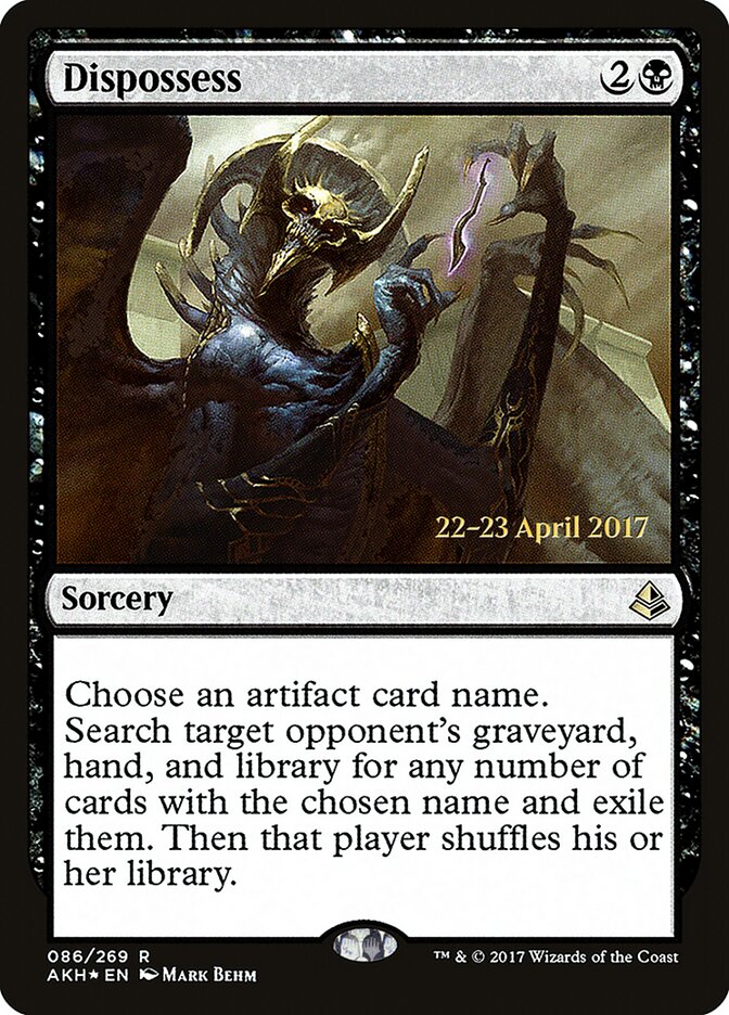Dispossess card front