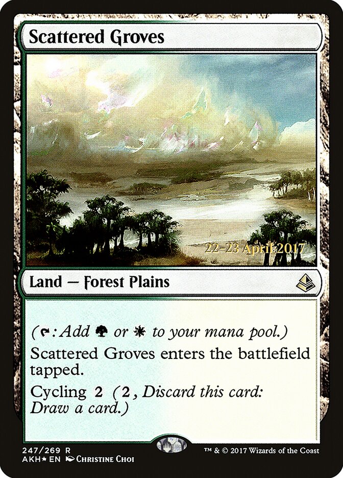 Scattered Groves card front