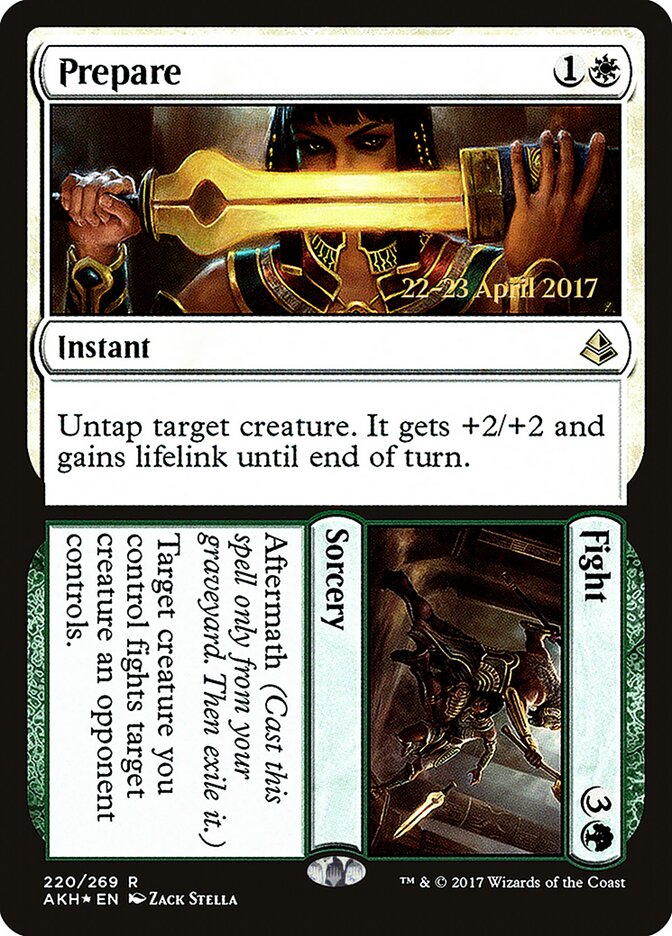 Prepare card front