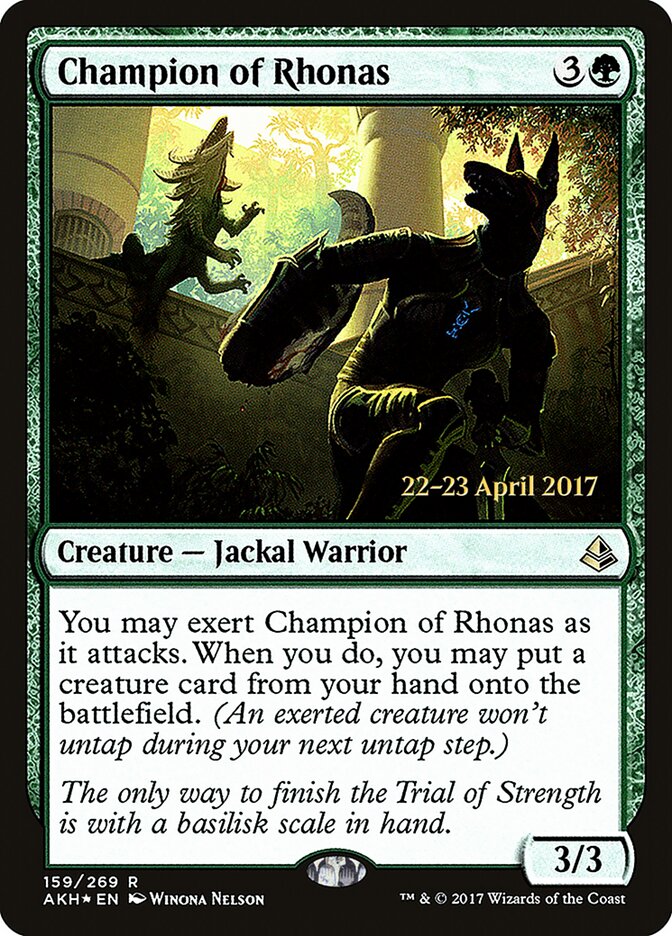Champion of Rhonas card front