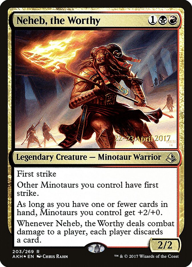 Neheb, the Worthy card front