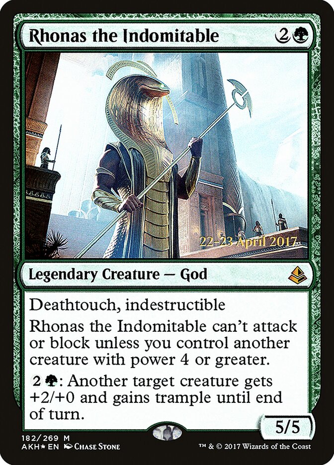 Rhonas the Indomitable card front