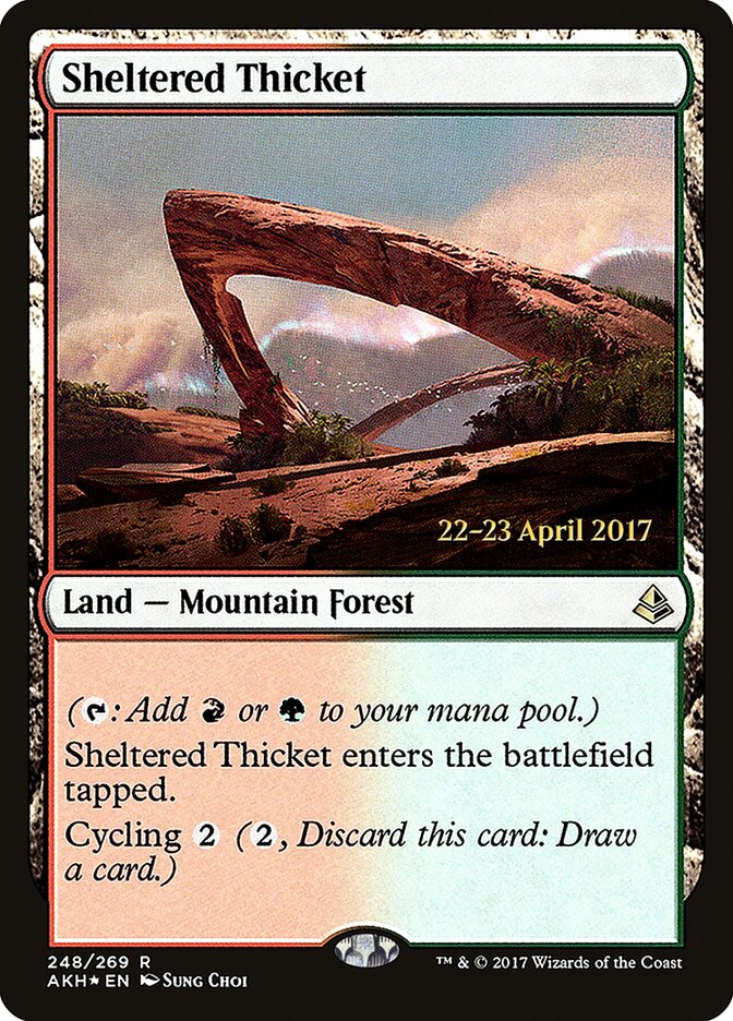 Sheltered Thicket card front