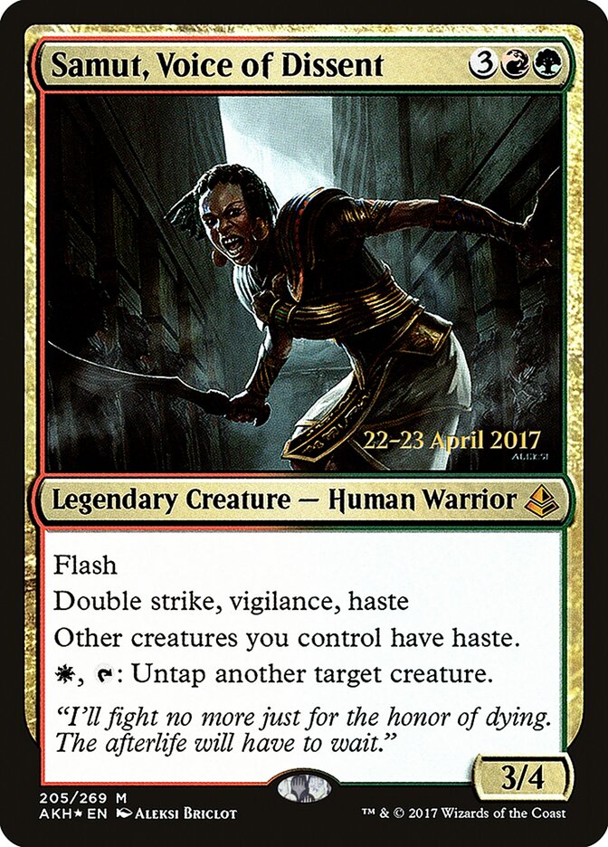 Samut, Voice of Dissent card front