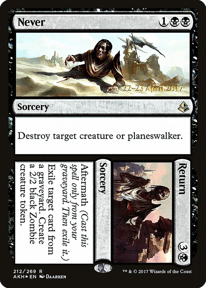 Never card front