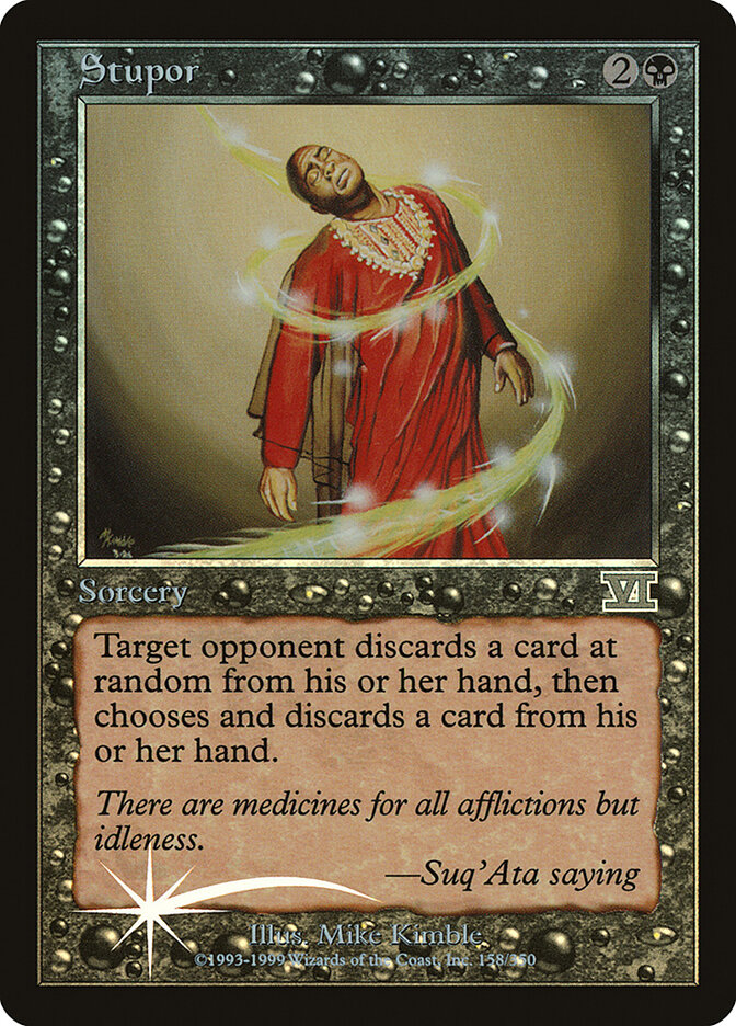 Stupor card front