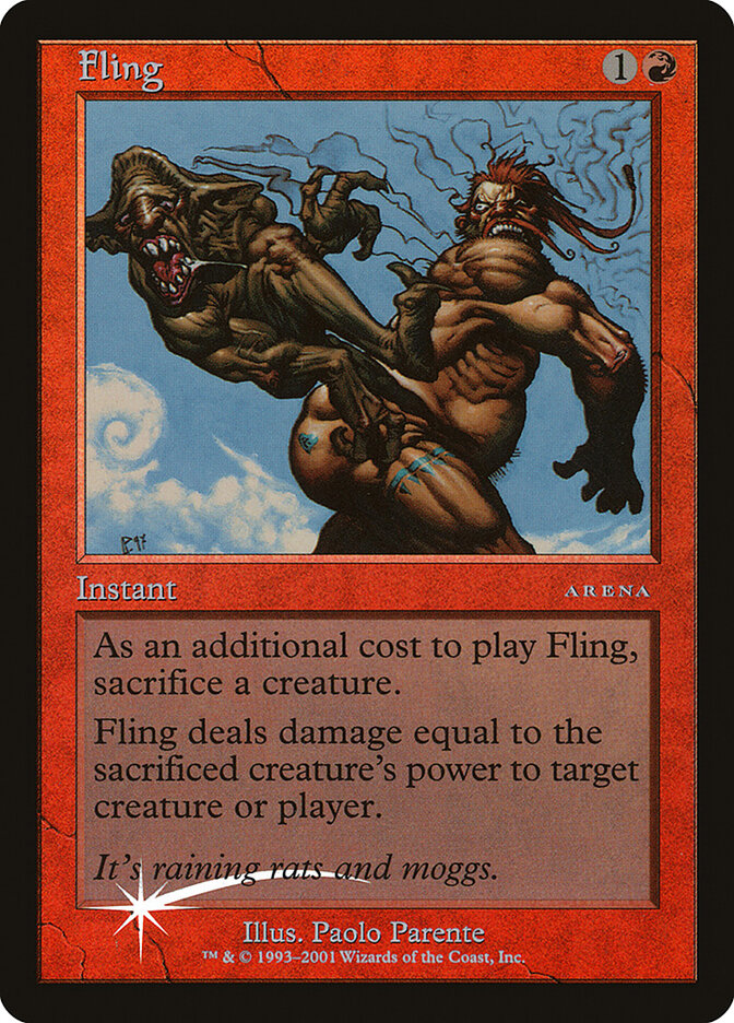 Fling card front