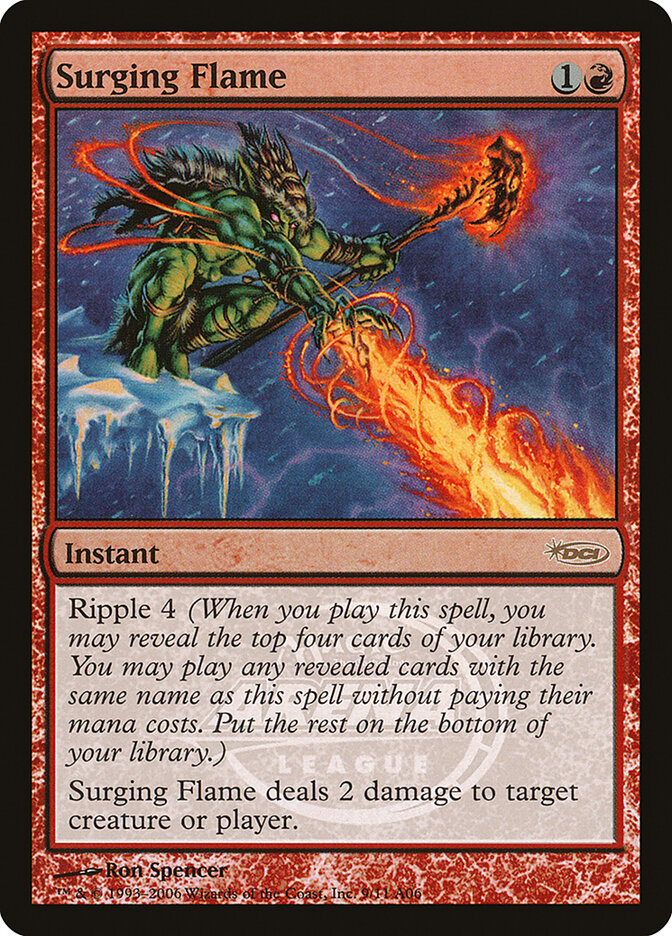 Surging Flame card front