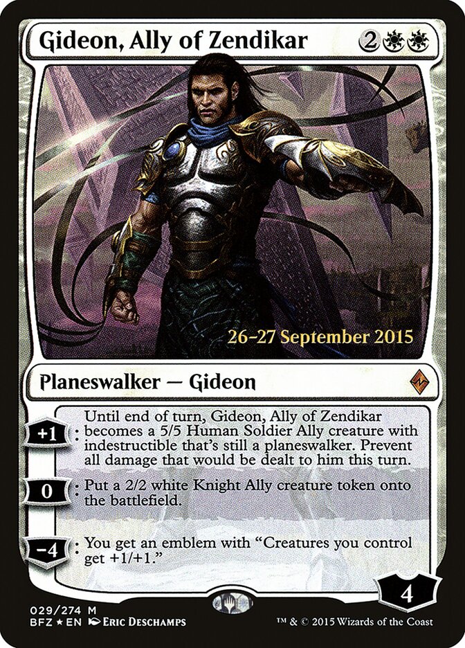Gideon, Ally of Zendikar card front