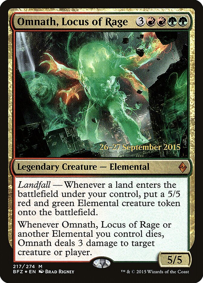 Omnath, Locus of Rage card front
