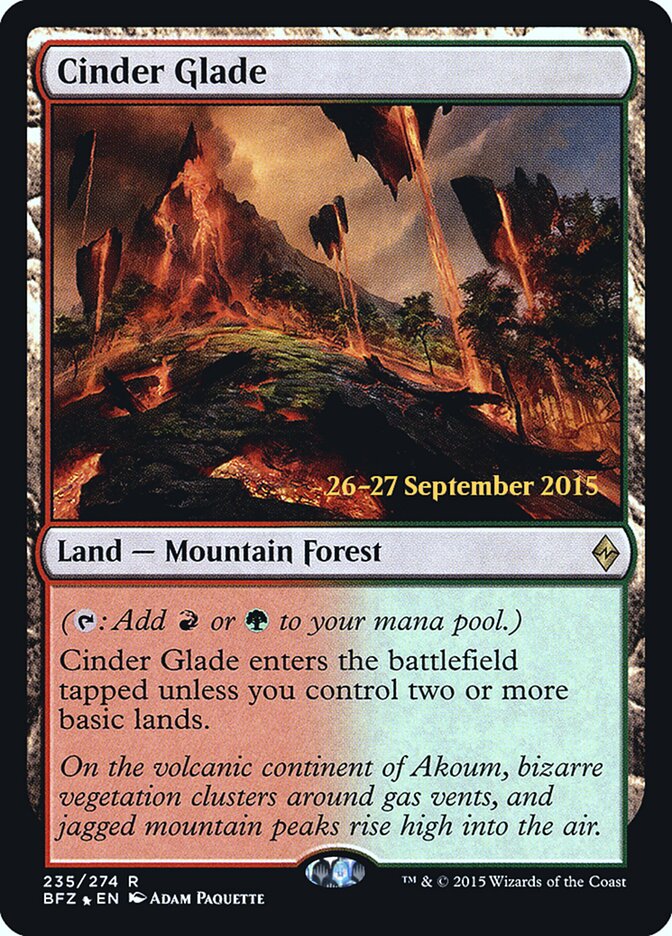 Cinder Glade card front