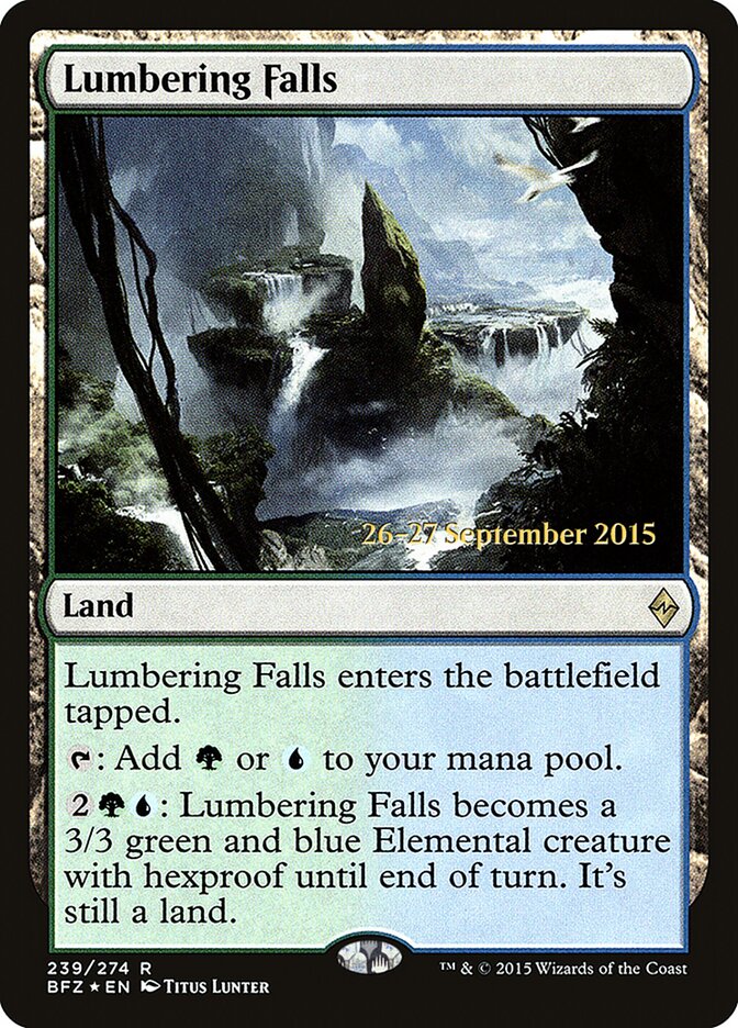 Lumbering Falls card front