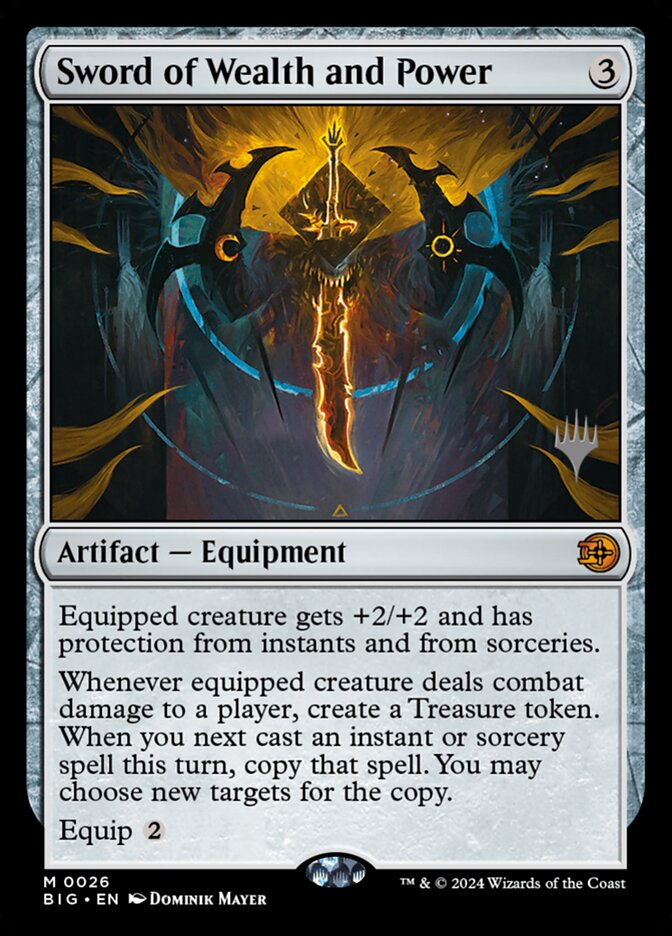 Sword of Wealth and Power card front