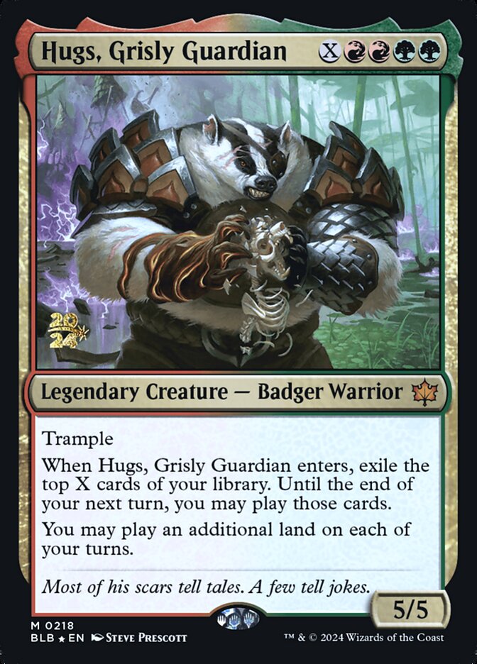 Hugs, Grisly Guardian card front