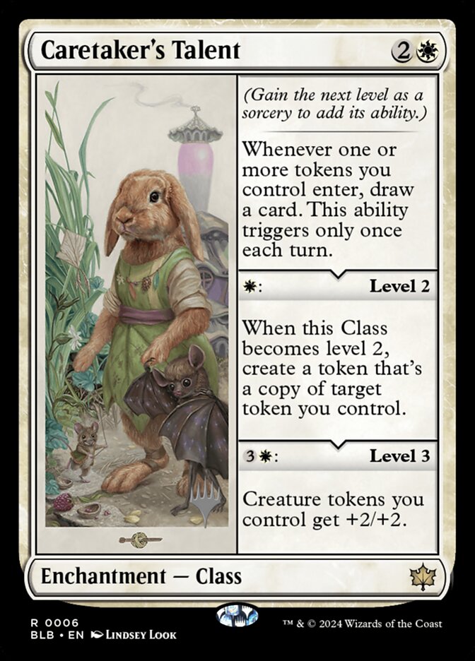 Caretaker's Talent card front