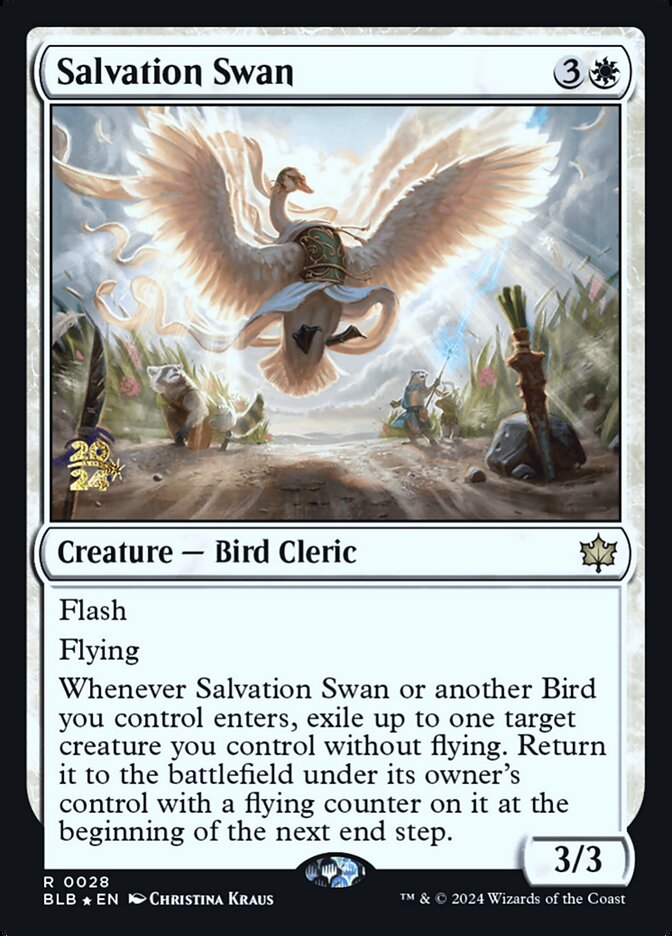 Salvation Swan card front