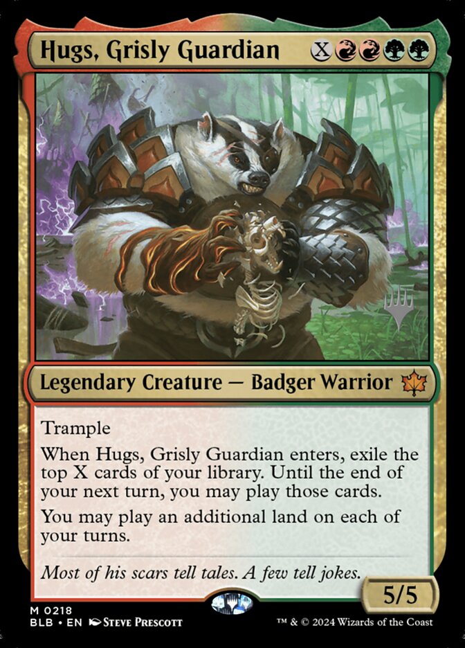 Hugs, Grisly Guardian card front