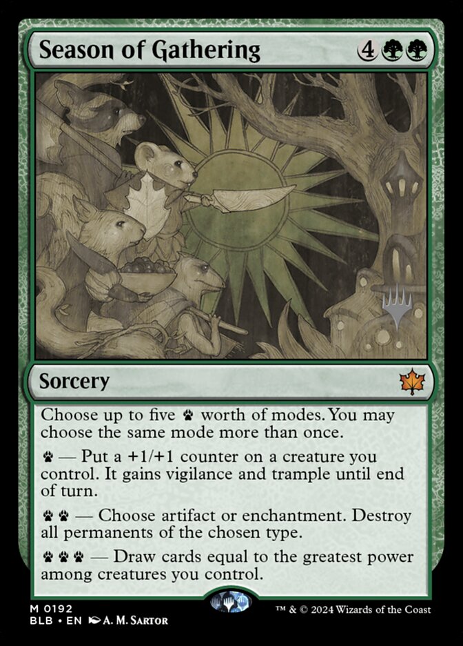 Season of Gathering card front