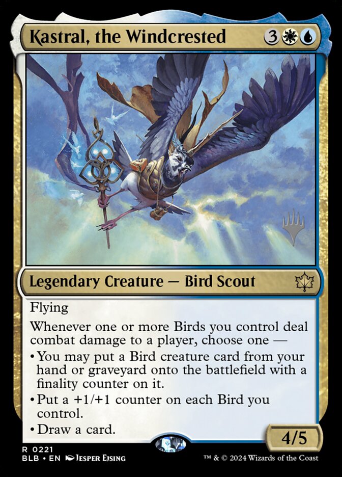 Kastral, the Windcrested card front