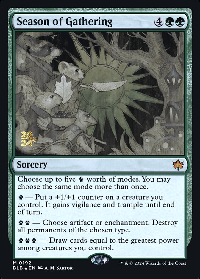 Season of Gathering card front