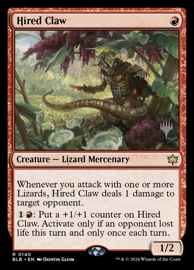 Hired Claw card front