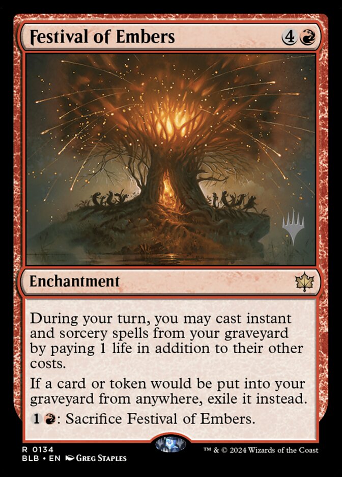 Festival of Embers card front