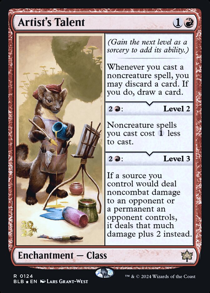 Artist's Talent card front