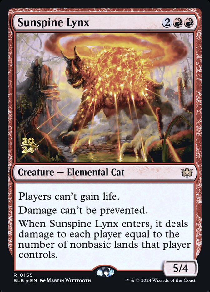 Sunspine Lynx card front