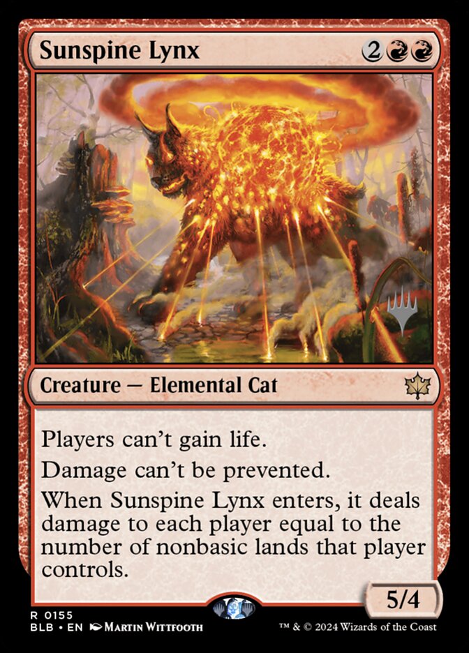 Sunspine Lynx card front