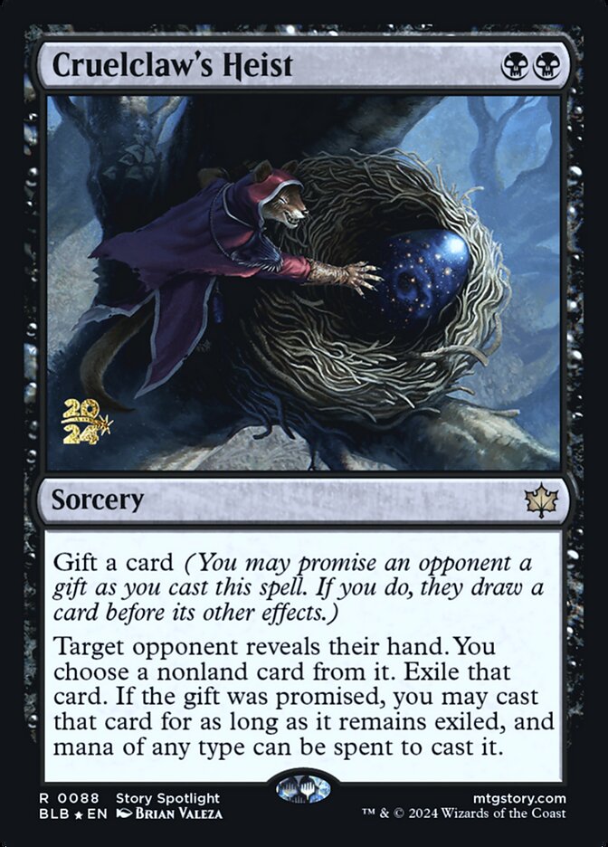Cruelclaw's Heist card front
