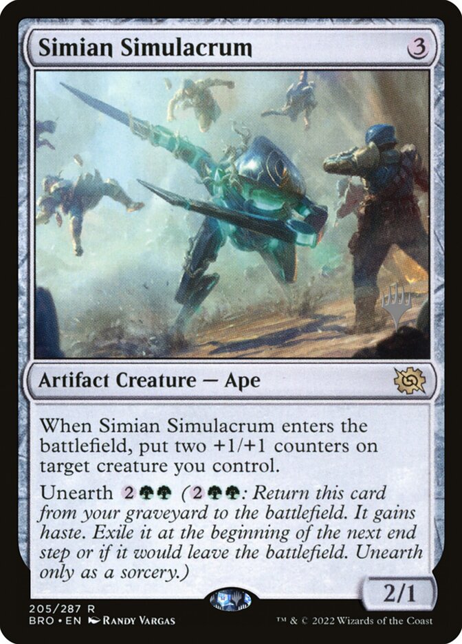 Simian Simulacrum card front