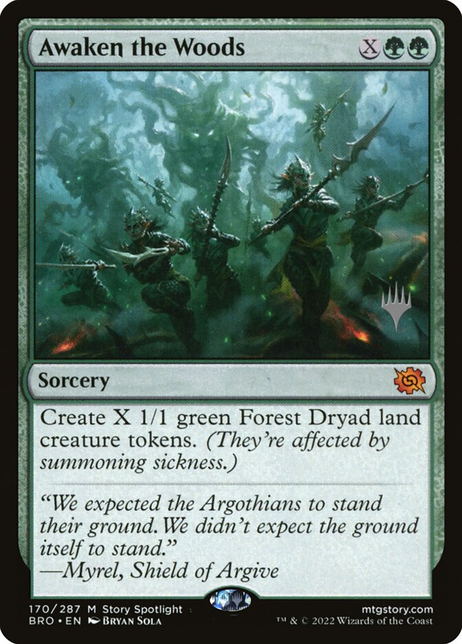 Awaken the Woods card front