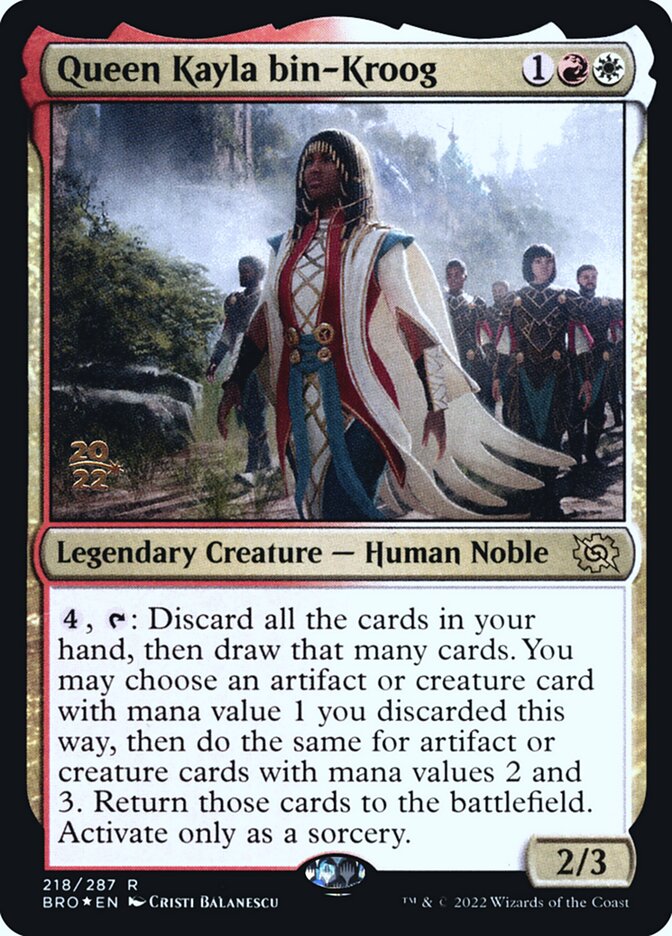 Queen Kayla bin-Kroog card front