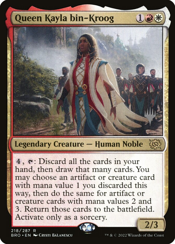 Queen Kayla bin-Kroog card front