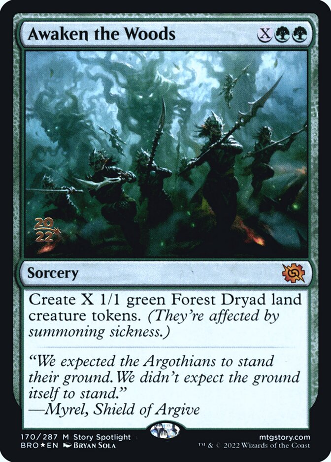 Awaken the Woods card front