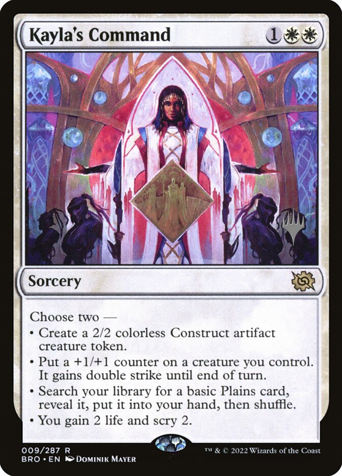 Kayla's Command card front