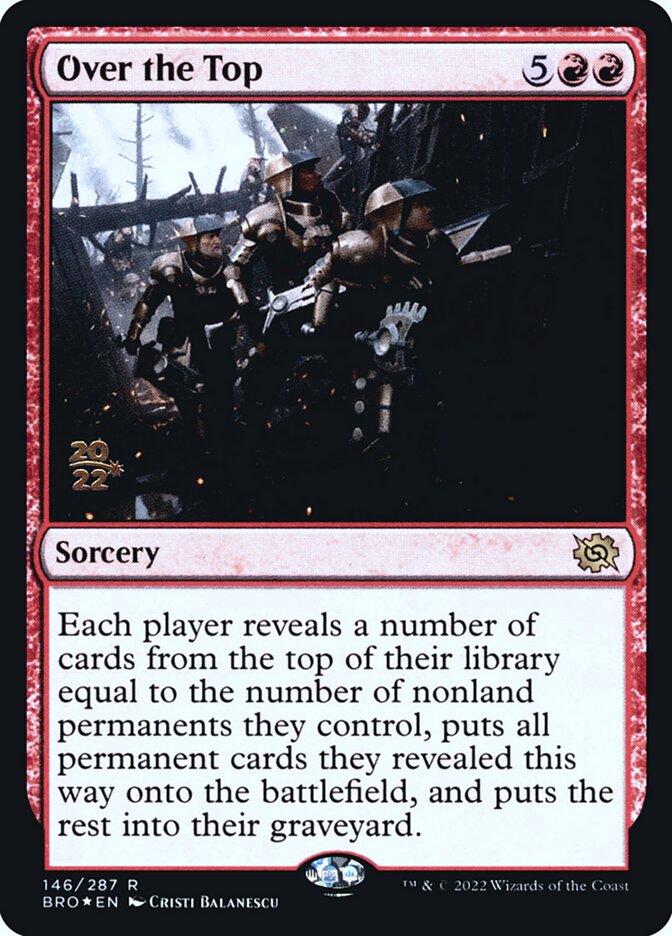 Over the Top card front