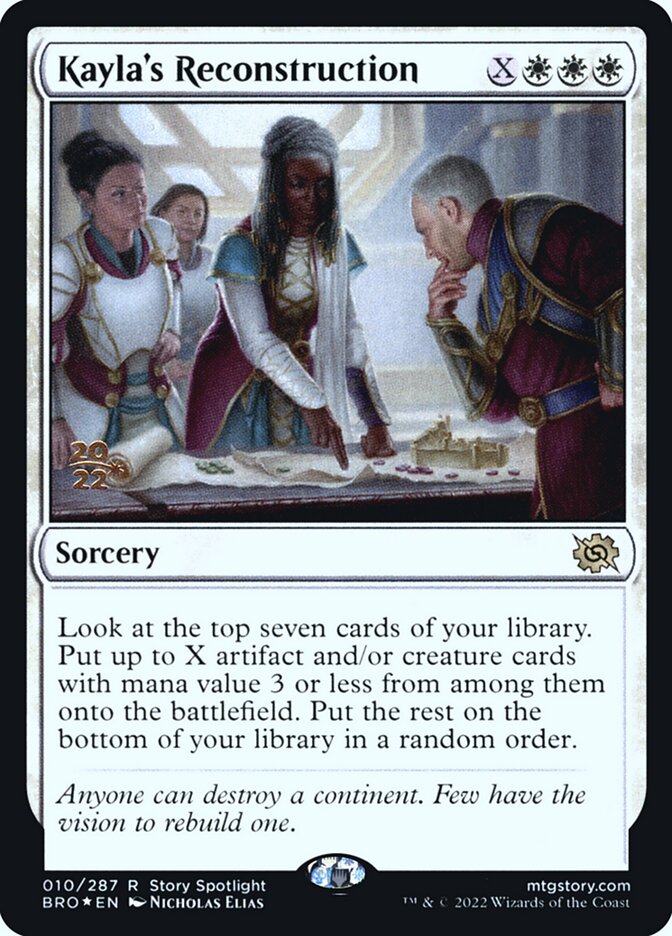 Kayla's Reconstruction card front