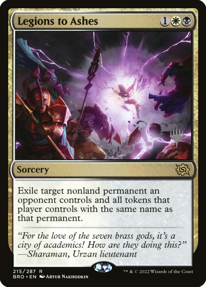Legions to Ashes card front