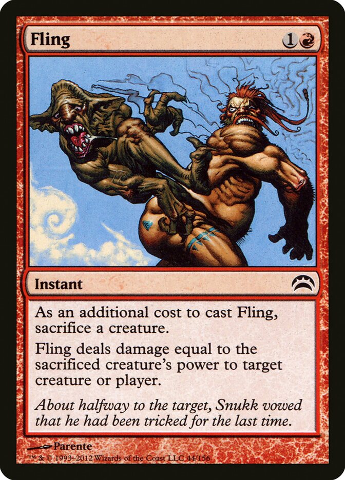 Fling card front