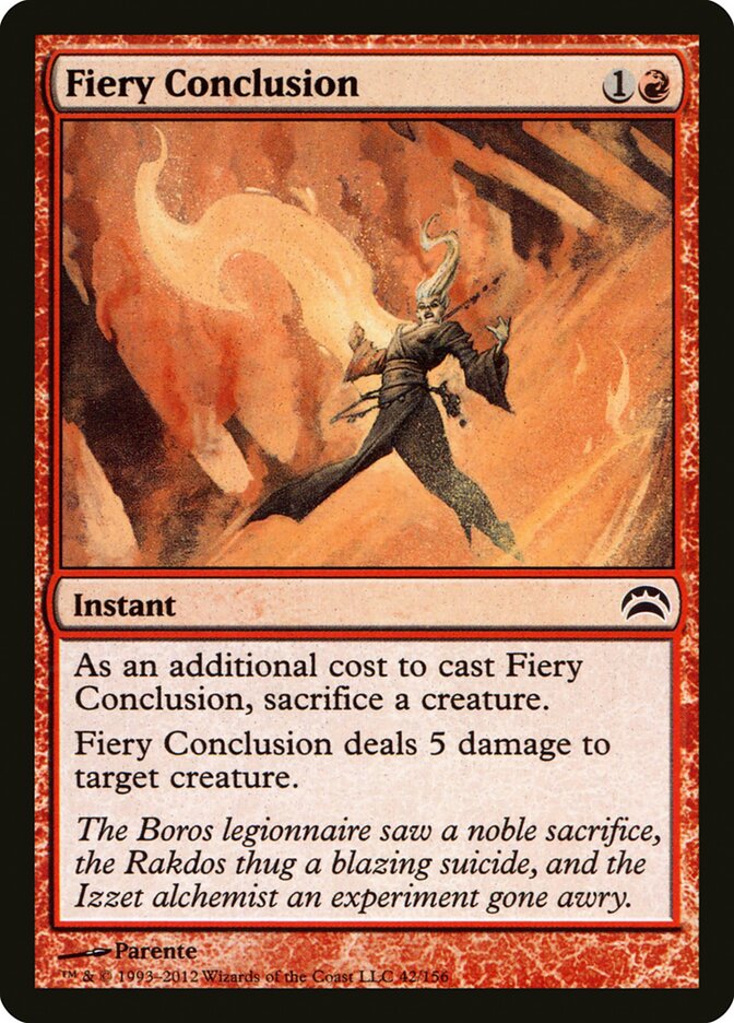 Fiery Conclusion card front