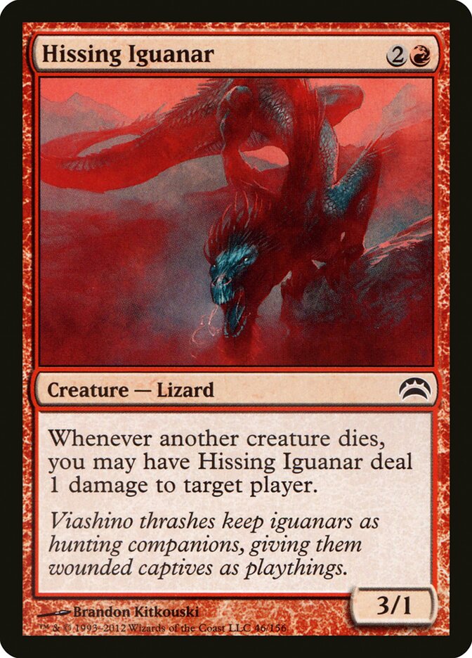 Hissing Iguanar card front