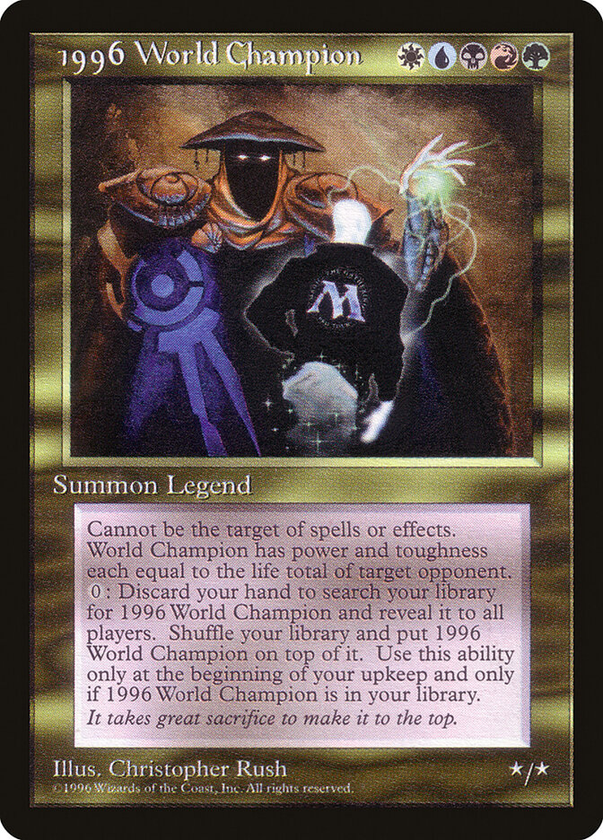 1996 World Champion card front