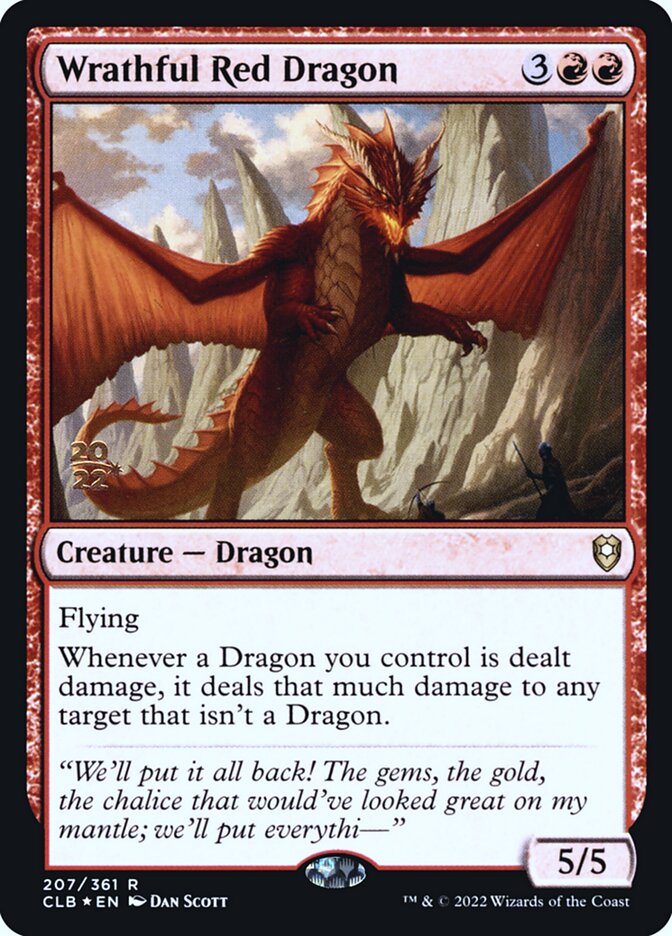 Wrathful Red Dragon card front