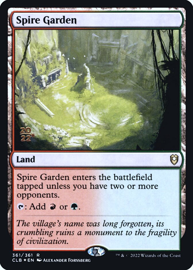 Spire Garden card front