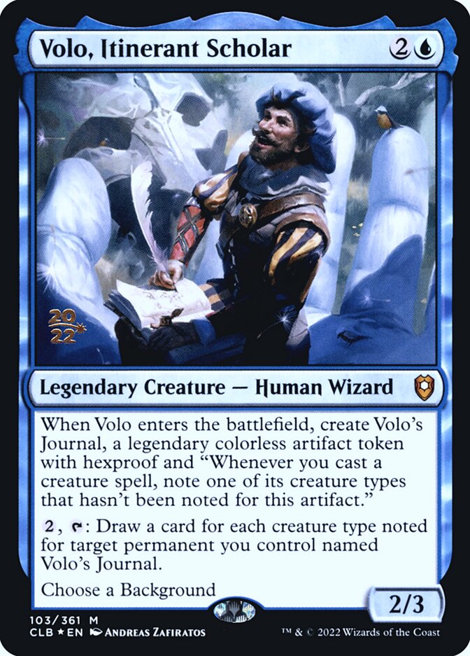 Volo, Itinerant Scholar card front
